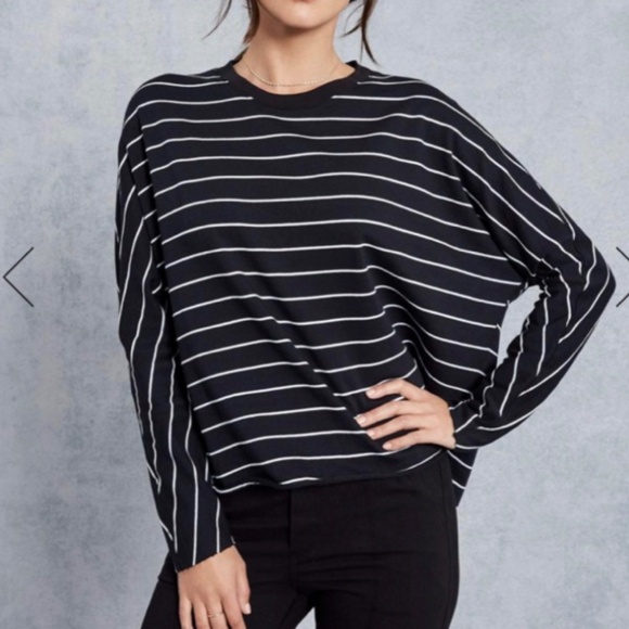 Frank & Eileen Tee Lab Oversized L/S Sweatshirt • M • British Royal Navy/White - Picture 3 of 8